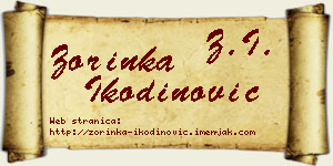 Zorinka Ikodinović vizit kartica